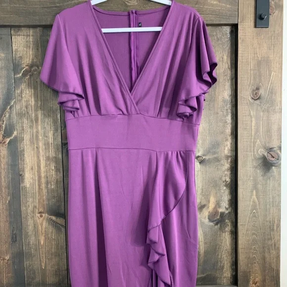 Womens Purple Fitted Dress XL | Color: Purple | Size: XL | Klsemp2154'S Closet